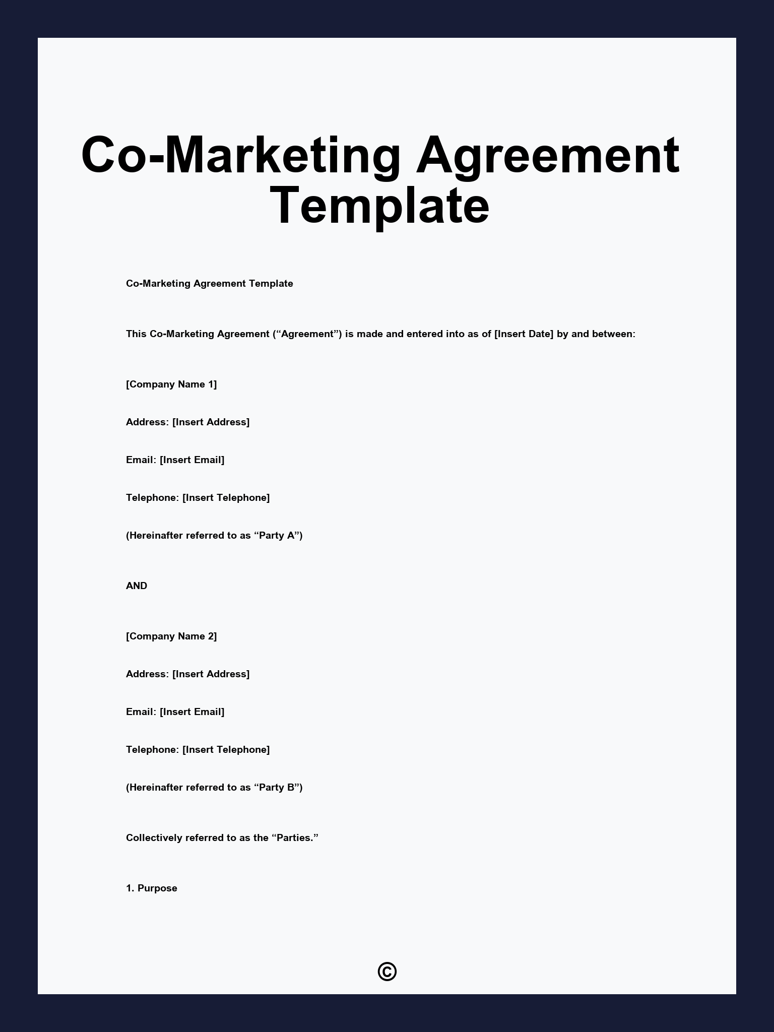 Co-Marketing Agreement Template